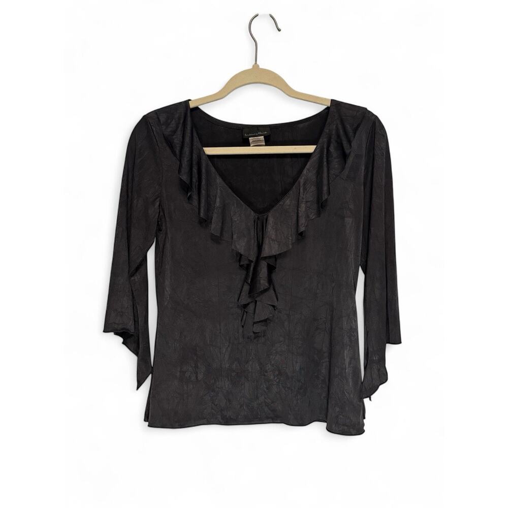Y2K Whimsigoth Top Womens Small Witchy Fairy Grunge Flare Sleeve Dark 
Romantic